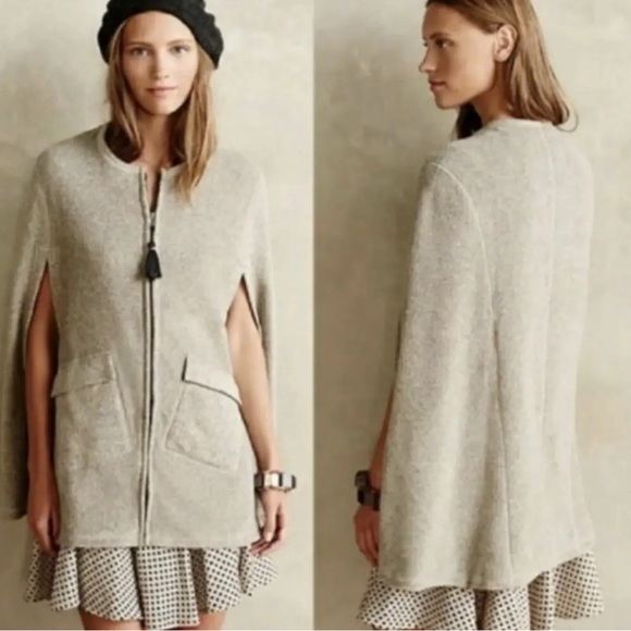 Anthropologie Jackets & Blazers - NWOT Anthropologie Saturday Sunday Women's Full Zip cape poncho